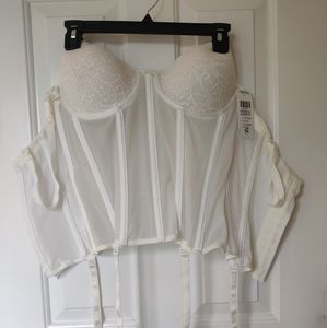 Carnival Women's Ivory Corset Bra Plus Size 32DDD